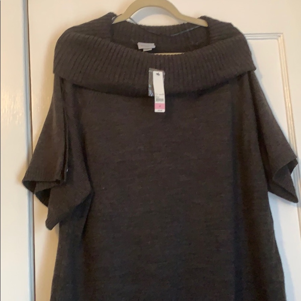 NEW! Worthington Grey Sweater Dress Cowl Neck 3X